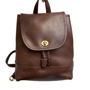 Coach 9791 vintage brown leather large daypack backpack